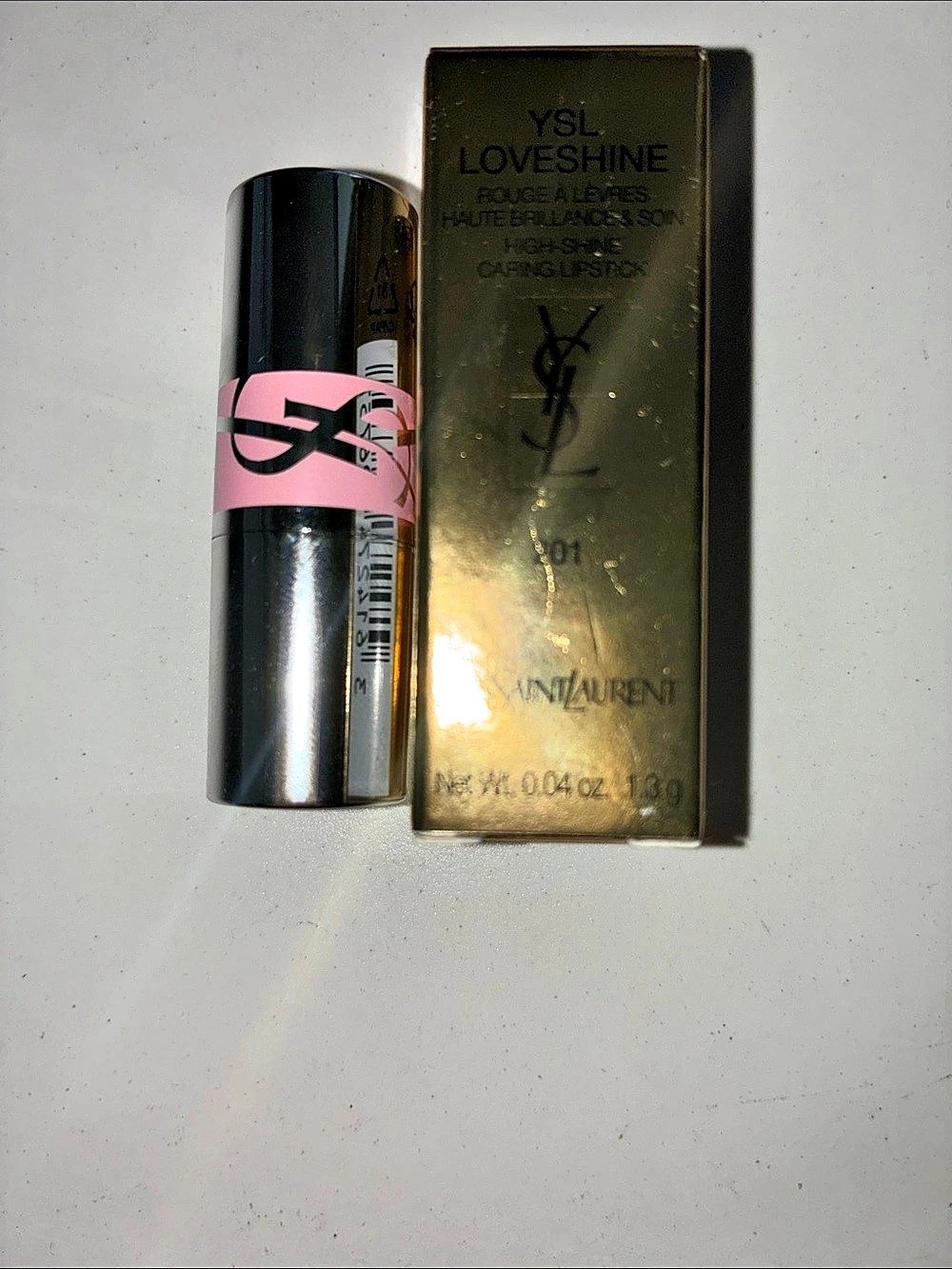 Yves Saint Laurent Rouge Volupté Shine Lipstick 201 Pink NWT